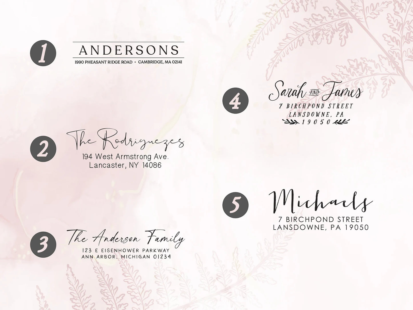 Return Address Stamp, Calligraphy Custom Stamp, Personalized Custom Rubber Stamp