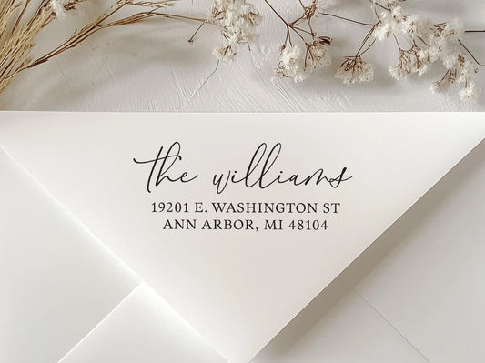 Personalized Address Stamp Gift, Housewarming or Wedding Gift. Wedding Address Stamp 2.5x1"