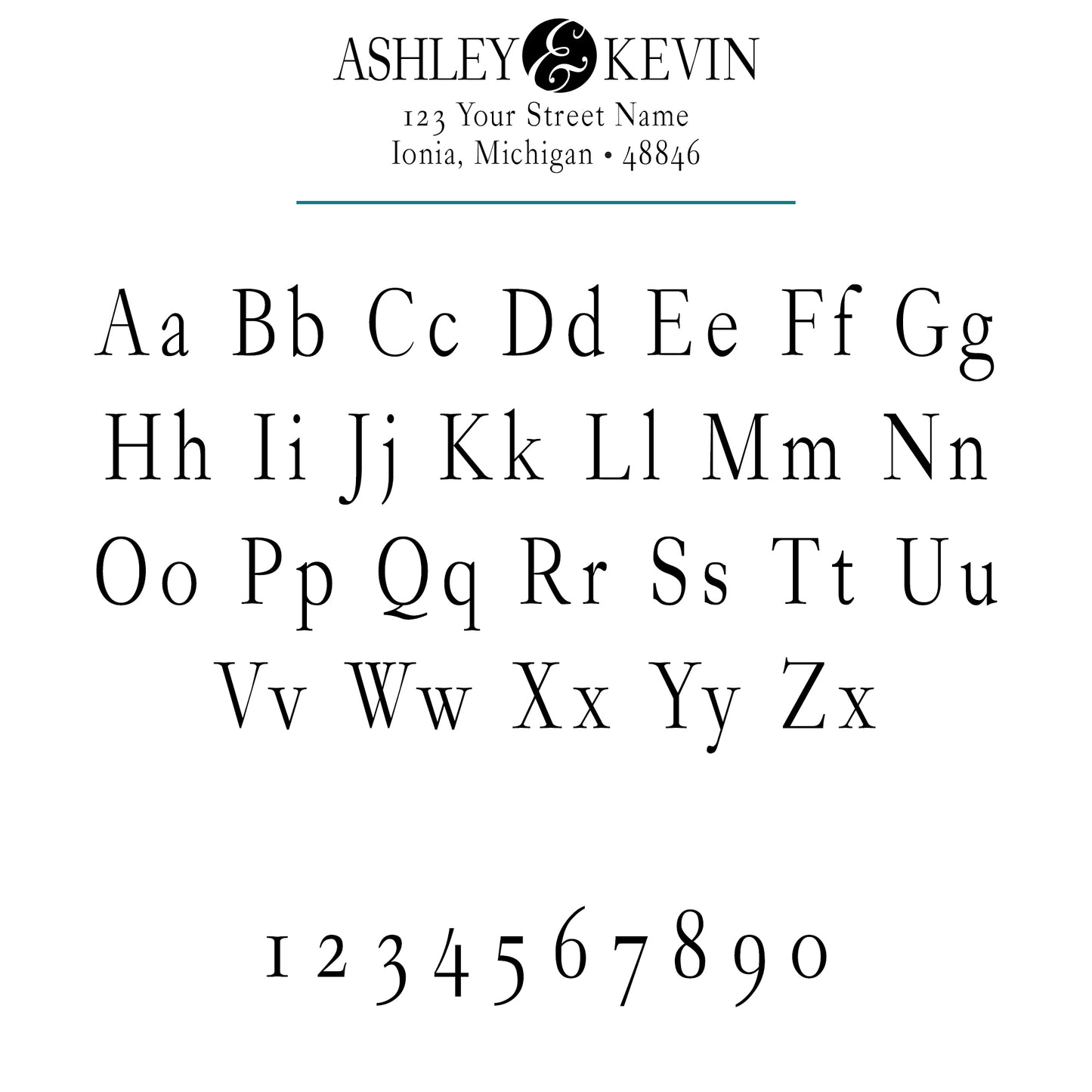 Ampersand Return Address Stamp - A50