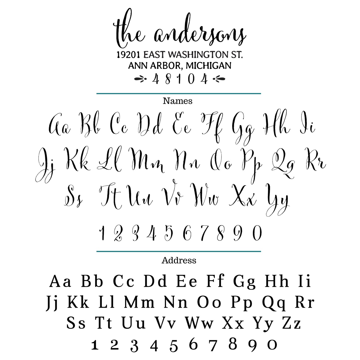 Handwritten Return Address Stamp - A1
