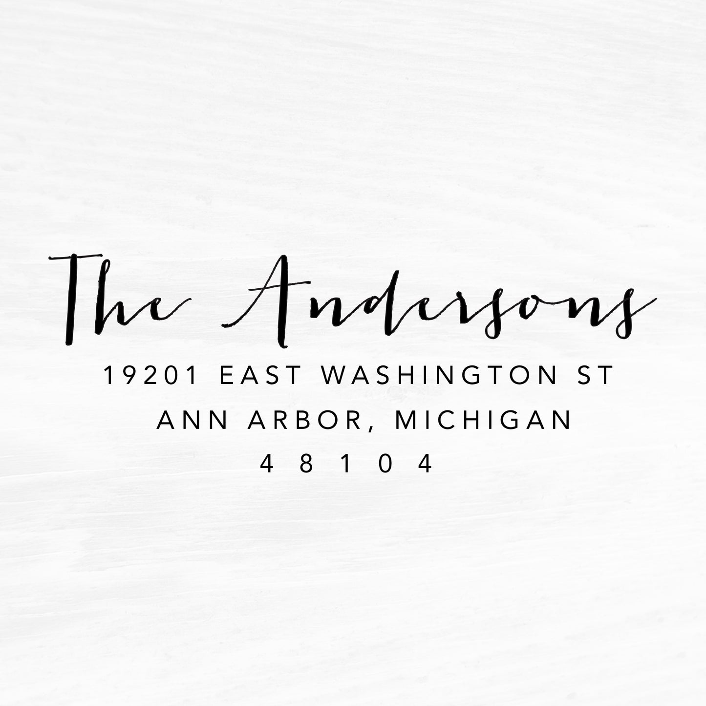 Handwritten Return Address Stamp - A71