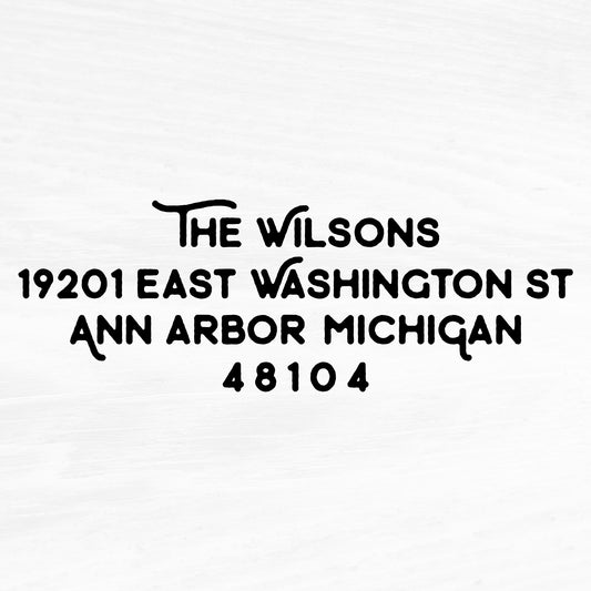 Rustic Return Address Stamp - A73