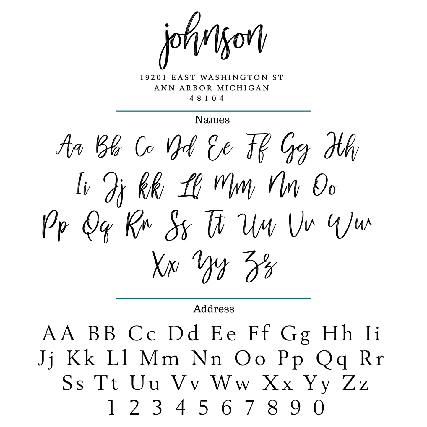 Brush Return Address Stamp - A76