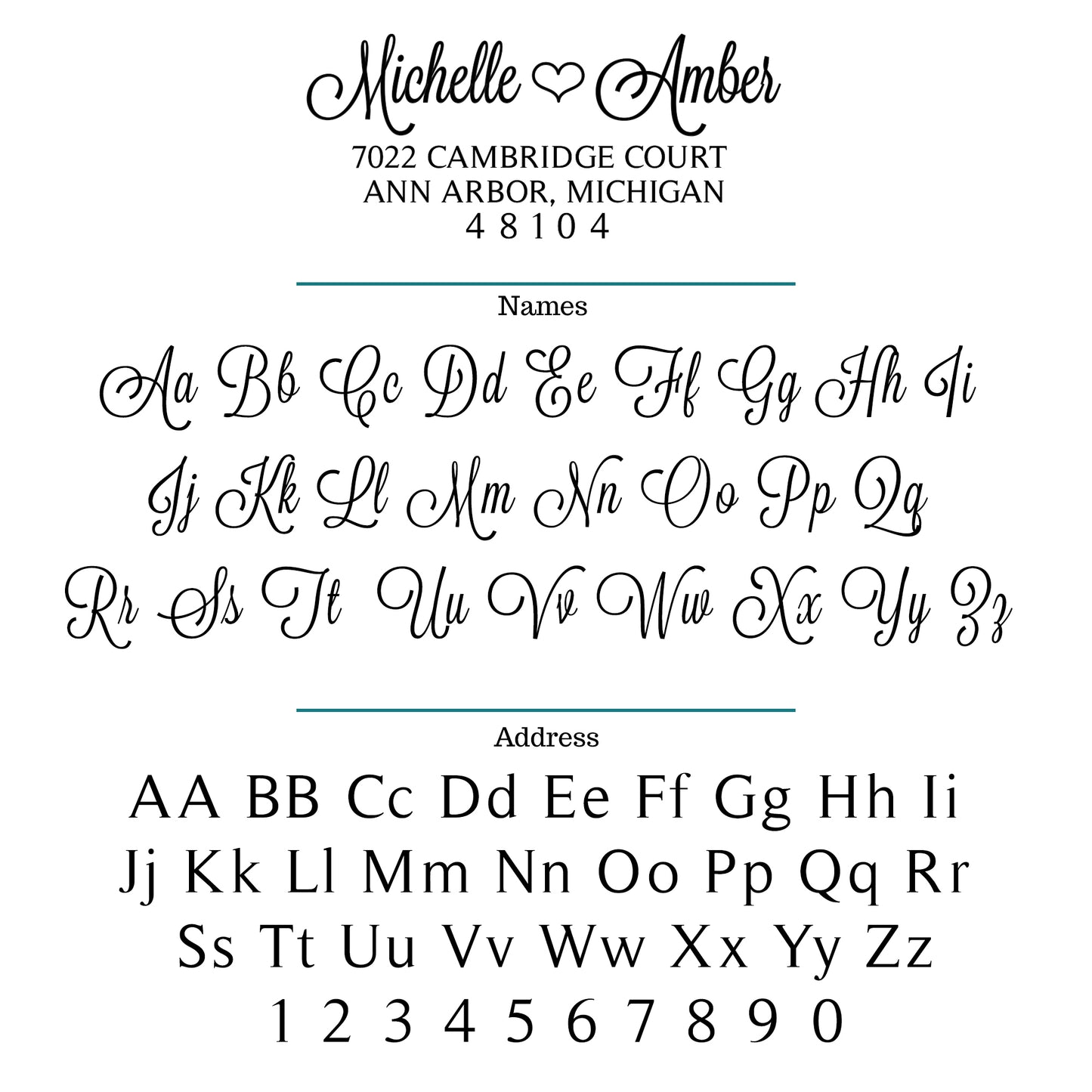 Heart Return Address Stamp - A9