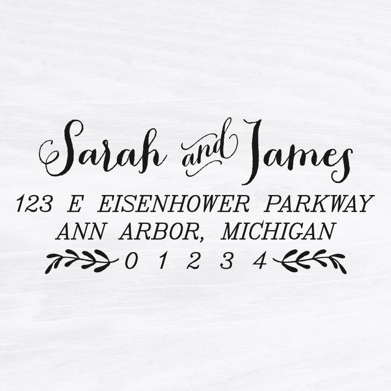 Leaves Return Address Stamp - A26