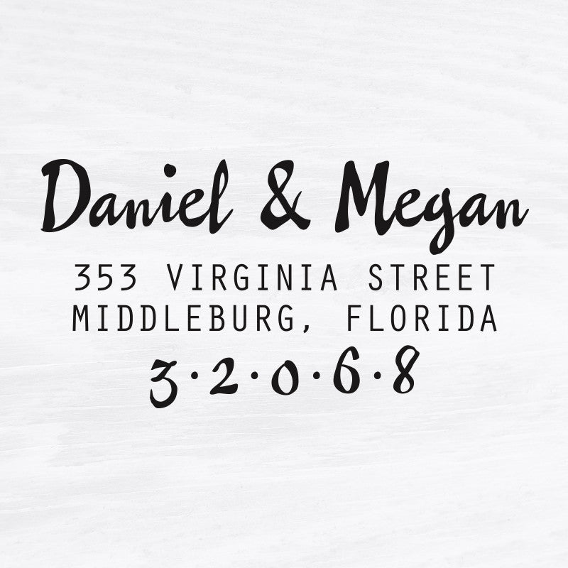 Brush Script Return Address Stamp - A5