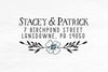 Personalized Address Stamp, Self Inking Address Stamp, Housewarming Gift, DIY Gift, Wedding Gift. Custom Address Stamp 2" x 1" Floral - A44