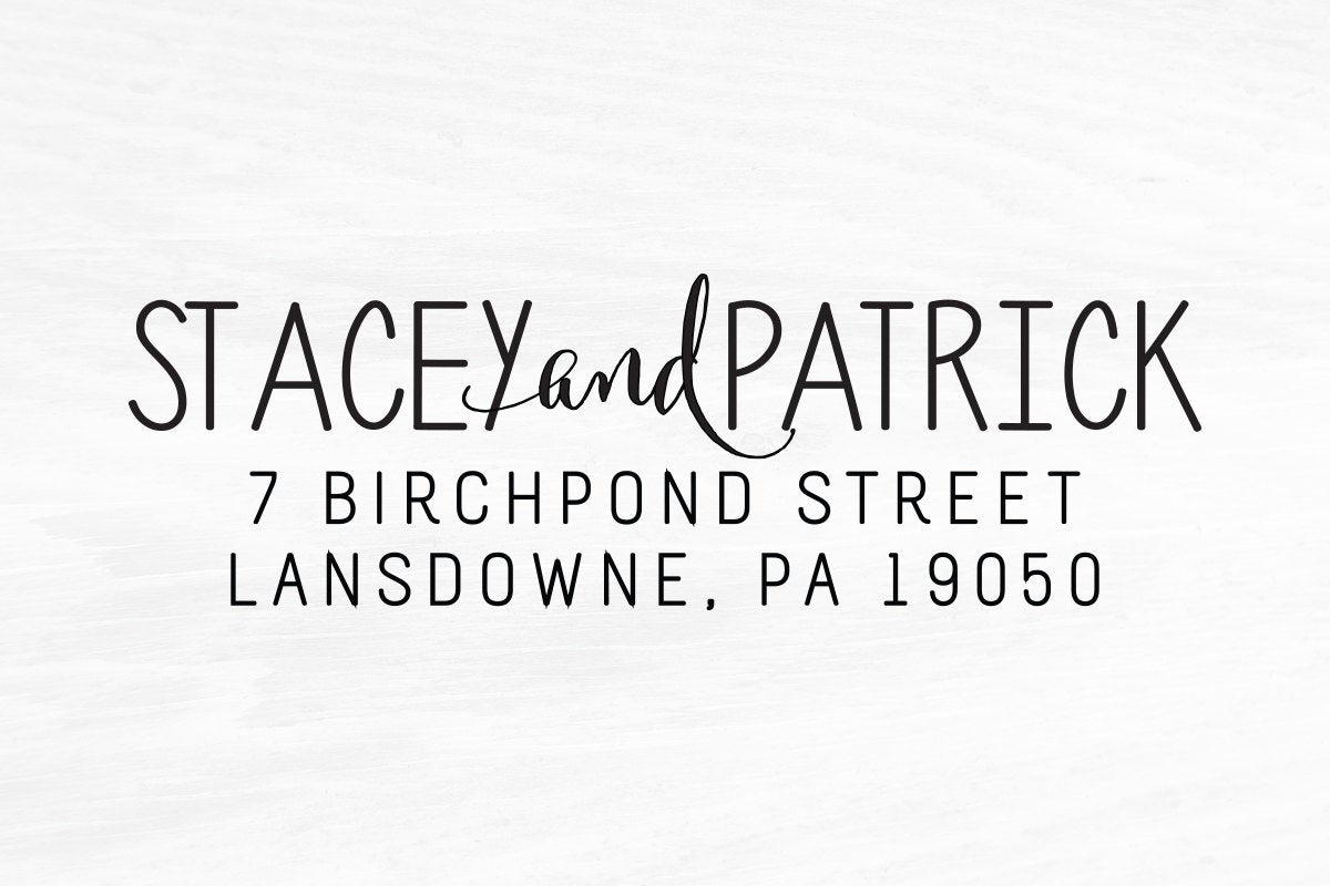 Personalized Address Stamp, Self Inking Address Stamp, Housewarming Gift, DIYer Gift, Wedding Gift. Custom Address Stamp 2.5" x 1" - A37
