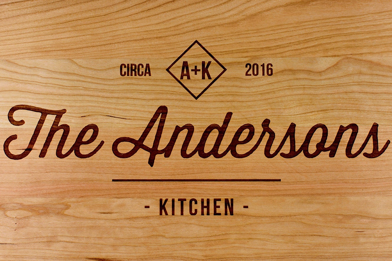 Custom Cutting Board, Personalized Cutting Board, Wedding Gifts for Newlyweds or Anniversary, Housewarming Gift, Engraved Wood Cutting Board