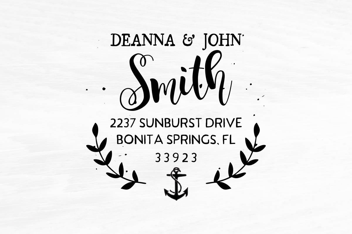 Return Address Stamp, Self Inking Address Stamp, Housewarming Gift, DIYer Gift, Wedding Gift. Custom Address Stamp 1.75" - A62