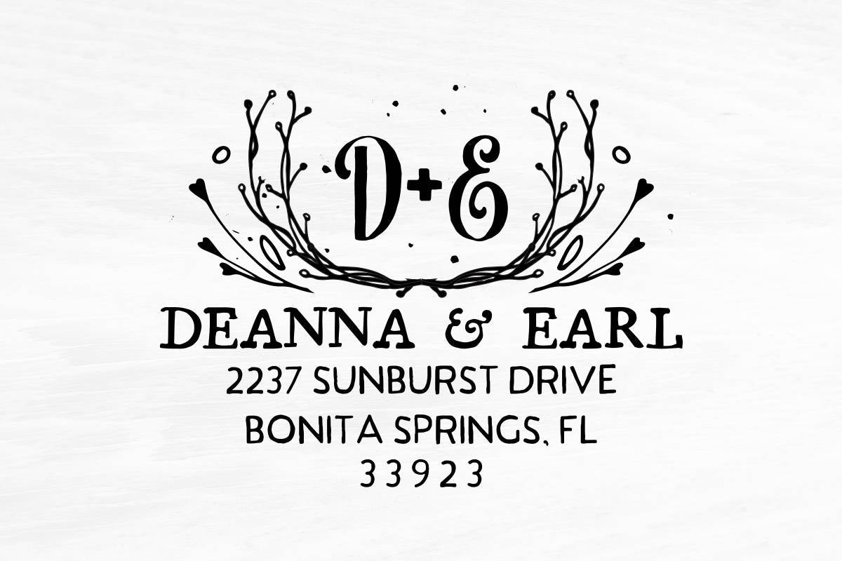 Return Address Stamp, Self Inking Address Stamp, Housewarming Gift, DIYer Gift, Wedding Gift. Custom Address Stamp 1.75" - A63