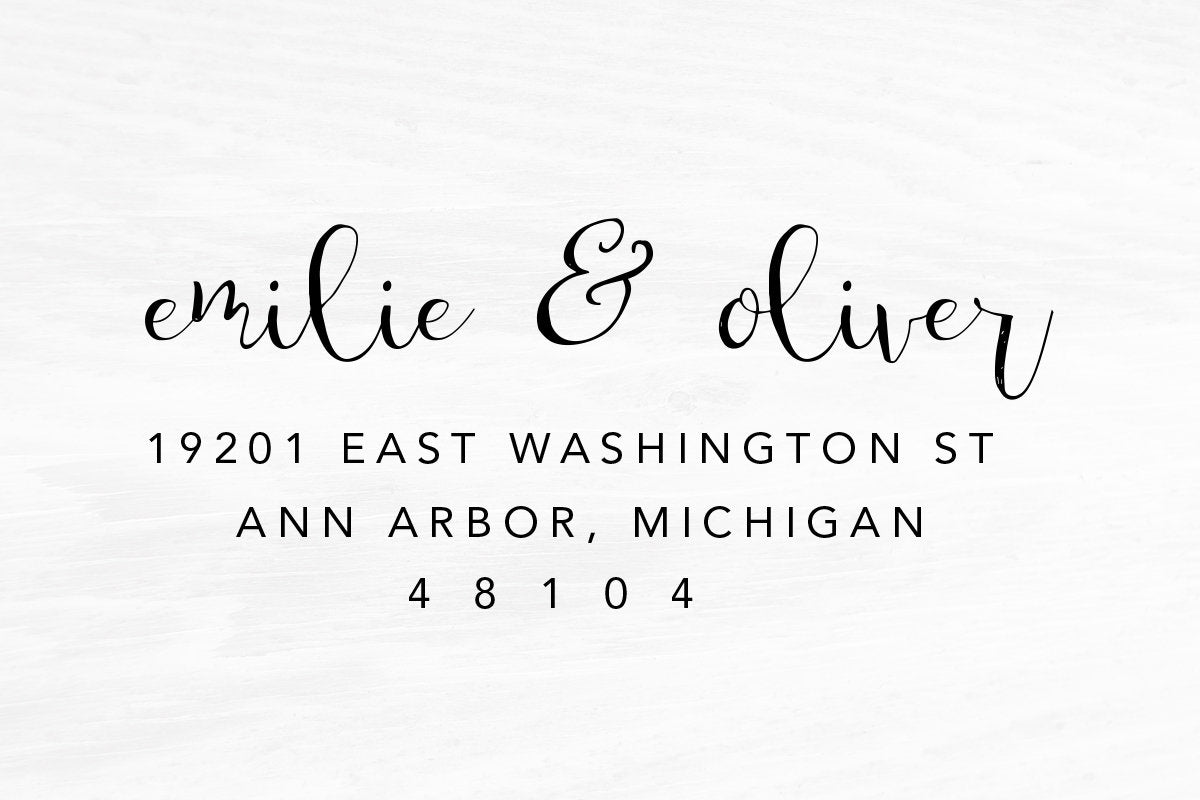 Return Address Rubber Stamp, Personalized Address Stamp. Housewarming Gift, Wedding Gift. Self-Inking, or Wooden Block. 2.25" x 1.25" - A66