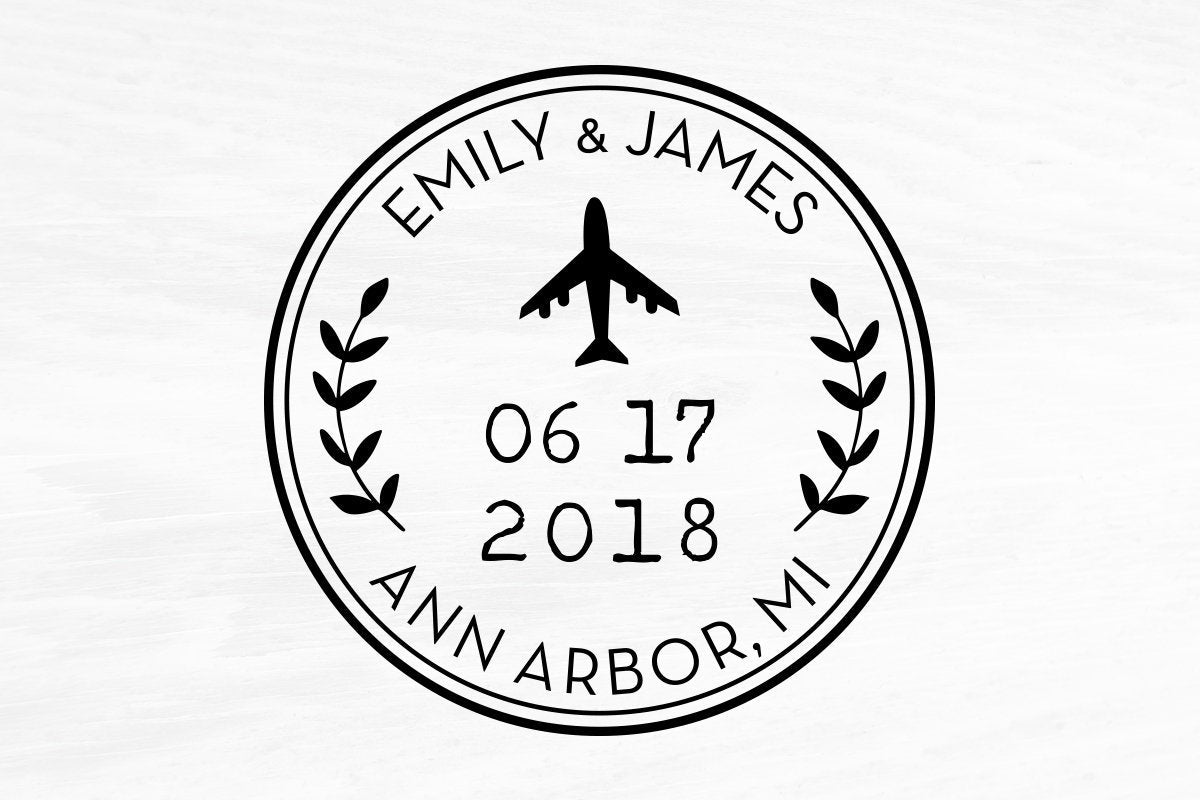 Wedding Rubber Stamp for Wedding Favors, Napkins, Cards. Custom Rubber Stamp, DIY Wedding Stamp, Postmark. Custom Stamp 2 to 4 Inch - W38