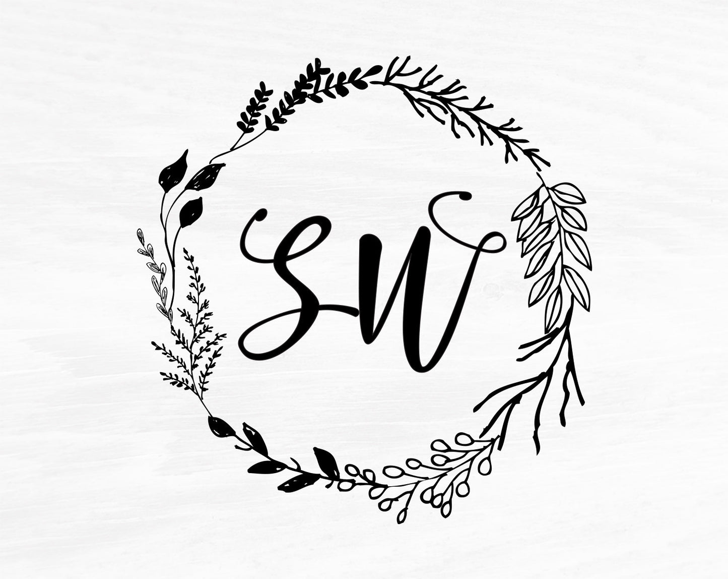 Botanical Wedding Stamp, Hand Drawn Floral Design, DIY Wedding Gifts, Wedding Favors, Save The Dates. Custom Stamp