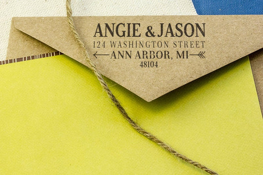 Return Address Stamp, Personalized Rubber Stamp, Housewarming Gift. Wedding Gift, Personalized Stamp. Custom Address Stamp 1x2 Inch - A2