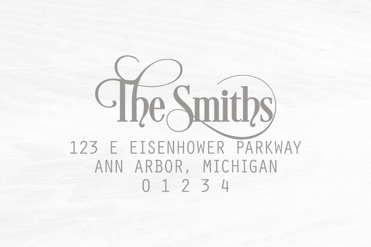Return Address Stamp, Housewarming Gift, Script Address Stamp, DIYer Gift, Wedding Gift. Custom Address Stamp 2.5" x 1.5" - A8