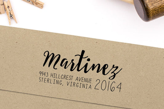 Return Address Stamp, Housewarming Gift, Self Inking Address Stamp, DIYer Gift, Wedding Gift. Custom Address Stamp 2.5" x 1" - A11