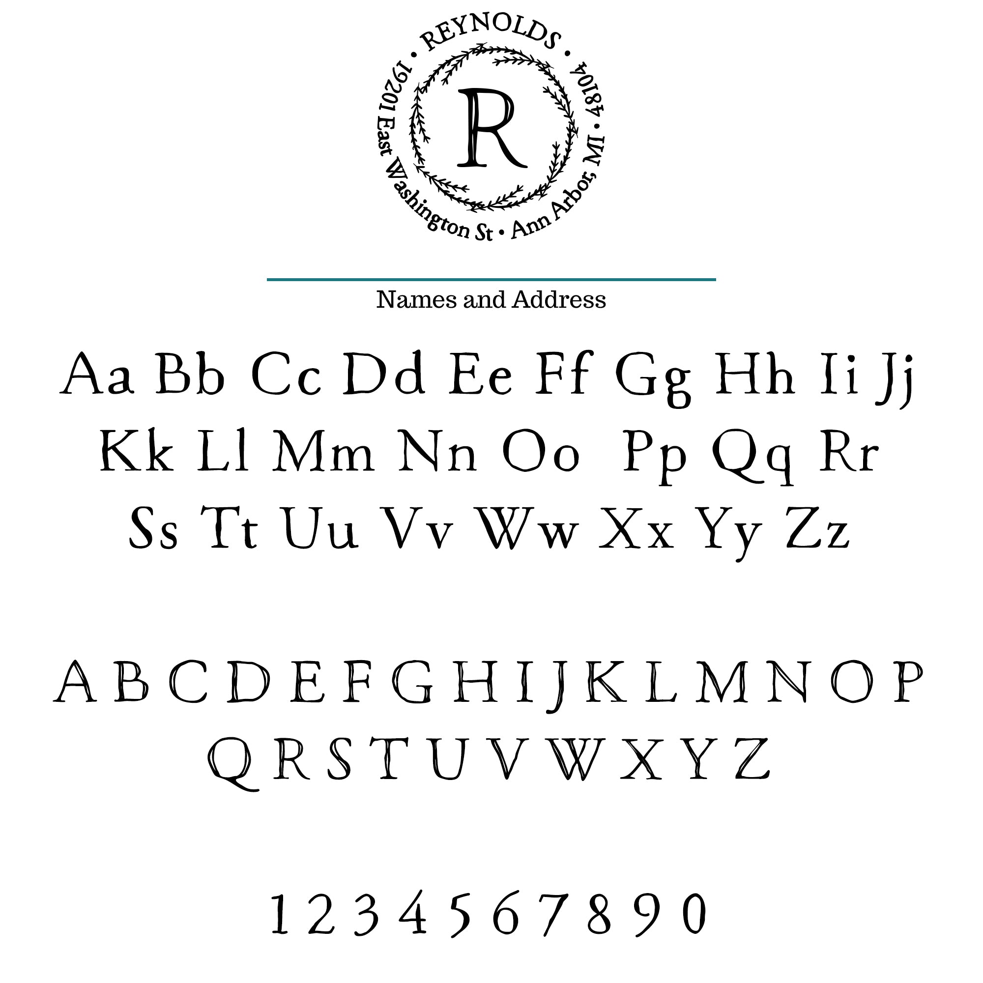 Rustic Monogram Return Address Stamp - A16