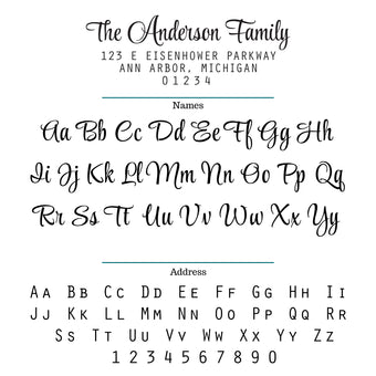 Script Return Address Stamp - A4