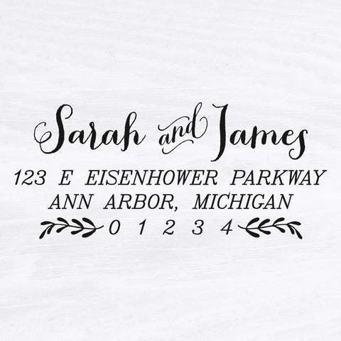 Leaves Return Address Stamp - A26