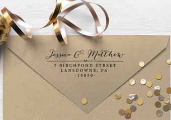 Return Address Stamp, Self Inking Rubber Address Stamp, Housewarming Gift, DIYer Gift, Wedding Gift. Custom Address Stamp 2.5" x 1" - A22