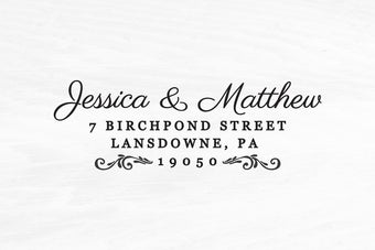 Return Address Stamp, Rubber Address Stamp. Housewarming Gift, Wedding Gift. Self Inking, Wood Block, or Cling Custom Stamp 2.5