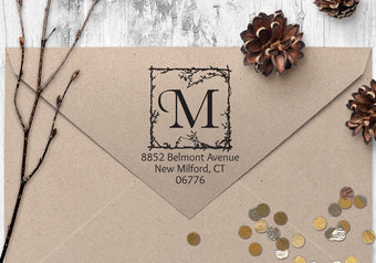 Return Address Stamp, Vintage Address Stamp, Housewarming Gift, DIYer Gift, Wedding Gift. Custom Address Stamp 1.75" - A57