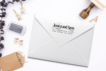 Return Address Stamp, Housewarming Gift Stamp, Self Inking Address Stamp, DIY Wedding Rubber Stamp. Address Label Stamp 2.5x1 Inch - A14