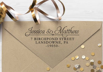 Return Address Stamp, Self Inking Address Stamp, Housewarming Gift, DIYer Gift, Wedding Gift. Custom Address Stamp 2.5" x 1" - A21