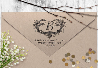 Return Address Stamp, Vintage Address Stamp, Housewarming Gift, DIYer Gift, Wedding Gift. Custom Address Stamp 2" x 2"
