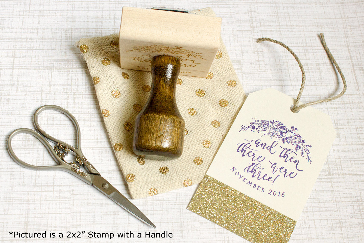Wedding Rubber Stamp for Wedding Favors, Napkins, Cards. Custom Rubber Stamp, DIY Wedding Stamp, Botanical. Custom Stamp 2 to 4 Inch - W35