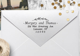 Return Address Stamp, Self Inking Rubber Address Stamp, Housewarming Gift, DIYer Gift, Wedding Gift. Custom Address Stamp 2.25" x 1.5" - A35