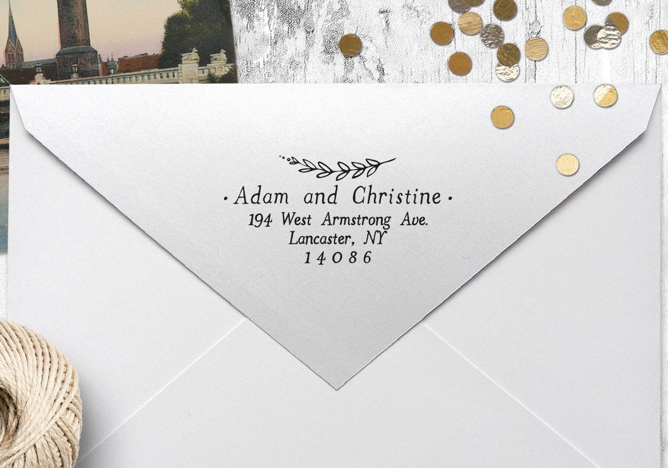 Personalized Address Stamp, Self Inking Address Stamp, Housewarming Gift, DIYer Gift, Wedding Gift. Custom Rubber Address Stamp - A38