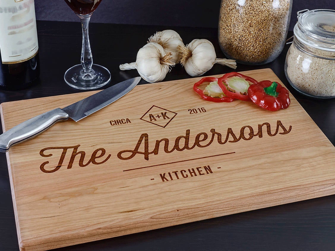 Personalized Teak Cutting Board 18 X 14 With Juice Groove Kitchen Christmas  Gift Wedding Gift Housewarming Chef 