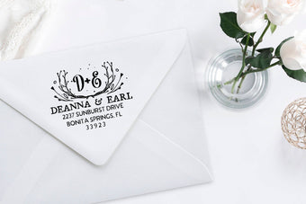 Return Address Stamp, Self Inking Address Stamp, Housewarming Gift, DIYer Gift, Wedding Gift. Custom Address Stamp 1.75" - A63