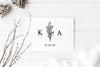 Wedding Stamp, Wedding Favors, Custom Rubber Stamp, DIY Wedding Stamp, Botanical. Custom Stamp 2x2 Inch - W34
