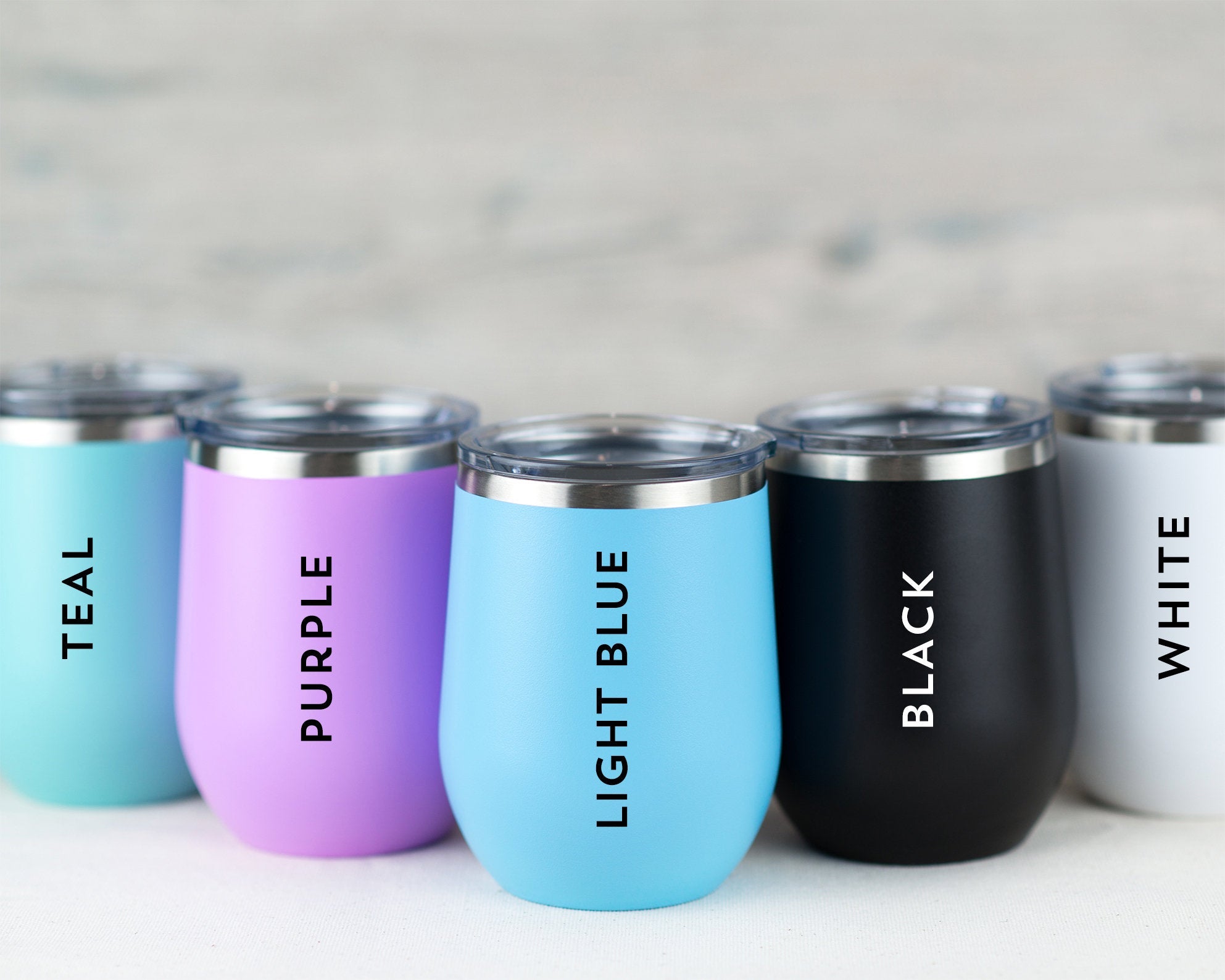 Personalized Wine Tumblers - Horizontal Text – SayaBell Stamps