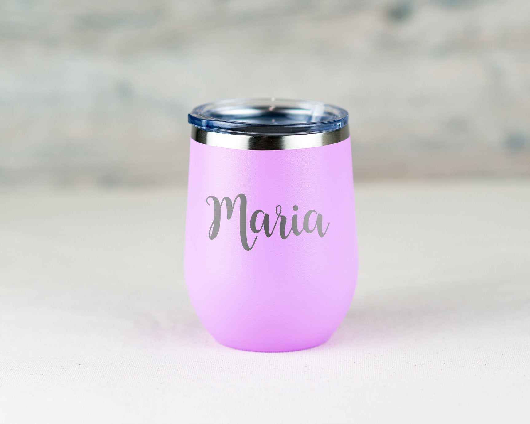 Custom Engraved Matte Wine Tumbler 12 oz.