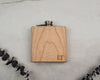 Personalized Flask, Wood Flask, Black Flask, Groomsmen Gift, Custom Flask 6oz - F1