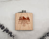 Groomsmen Flask, Wood Flask, Engraved Flask Gift, Hip Flask, Leather Flask For Groomsmen, Wedding Flasks - F4