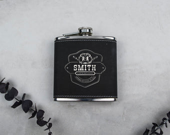 Monogrammed Flask