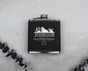 Groomsmen Flask, Wood Flask, Engraved Flask Gift, Hip Flask, Leather Flask For Groomsmen, Wedding Flasks - F4