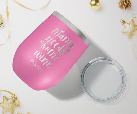 Personalized Wine Tumblers, Custom Christmas Gift, Holiday Party Gift, Office Christmas Gift, Funny Gift, Santa T7
