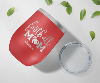 Personalized Wine Tumblers - Horizontal Text