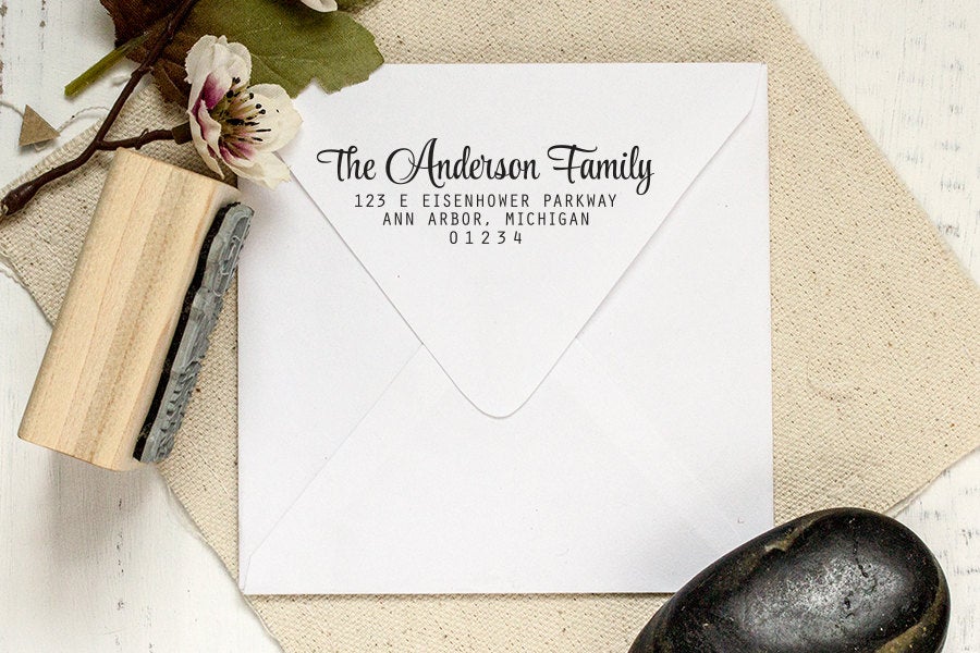 Return Address Stamp, Housewarming Gift Stamp, DIYer Gift Stamp, Personalized Wedding Gift Rubber Stamp. Custom Address Stamp 2.5x1 - A4
