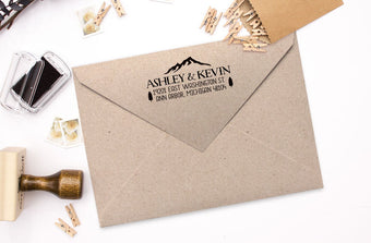 Return Address Stamp, Housewarming Gift Stamp, DIYer Gift Stamp, DIY Wedding Rubber Stamp. Address Label Stamp 2x1 Inch - A64