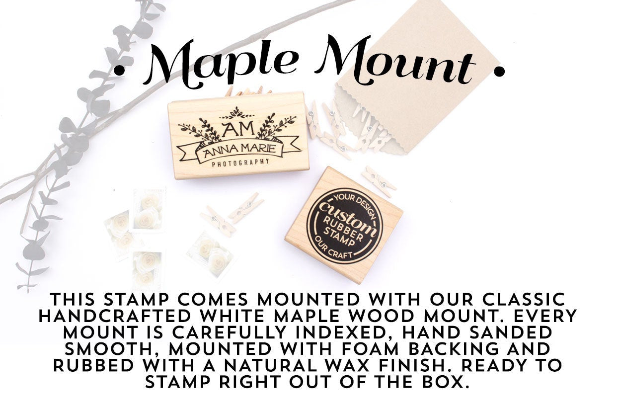 Save The Date Stamp with Return Address Stamp on Maple Mount, Wedding –  SayaBell Stamps