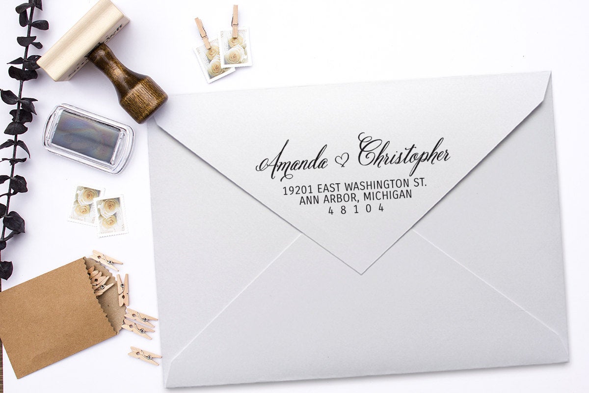 Wedding Invitation Stamp Suite. Custom Wedding Stamps, DIY Wedding Stamp, RSVP Stamp, Return Address Stamp, Custom Rubber Stamp Set.