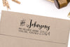 Return Address Stamp, Housewarming Gift, Script Address Stamp, DIYer Gift, Wedding Gift. Custom Address Stamp 2.5" x 1" - A12