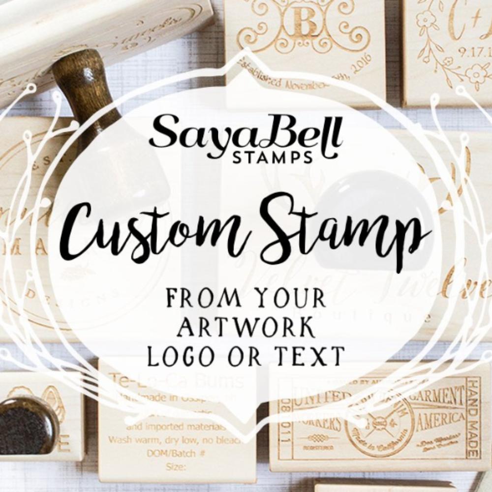 Custom Logo Stamp Hand Stamp | Multiple Size Options (1x2)